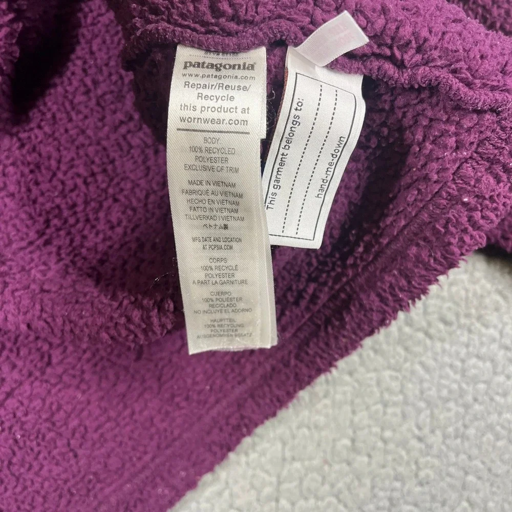 Patagonia Baby Furry Friends Hooded Fleece Jacket Purple Bear Ears‎ 12-18M 60155
